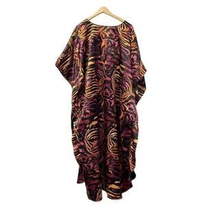 Granada Womens‎ Colorful Animal Print Kaftan MuuMuu Maxi Dress One Size